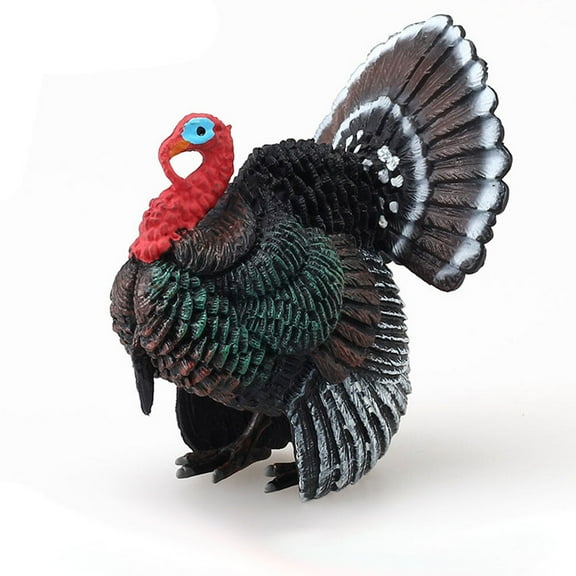 FONDOTIN Mini Turkey Figurine Multi Color for Room Decoration 1Pack