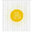 thumbnail image 3 of Ambesonne Here Comes the Sun Shower Curtain, Sunny Times Art, 69"Wx84"L, Earth Yellow White, 3 of 3