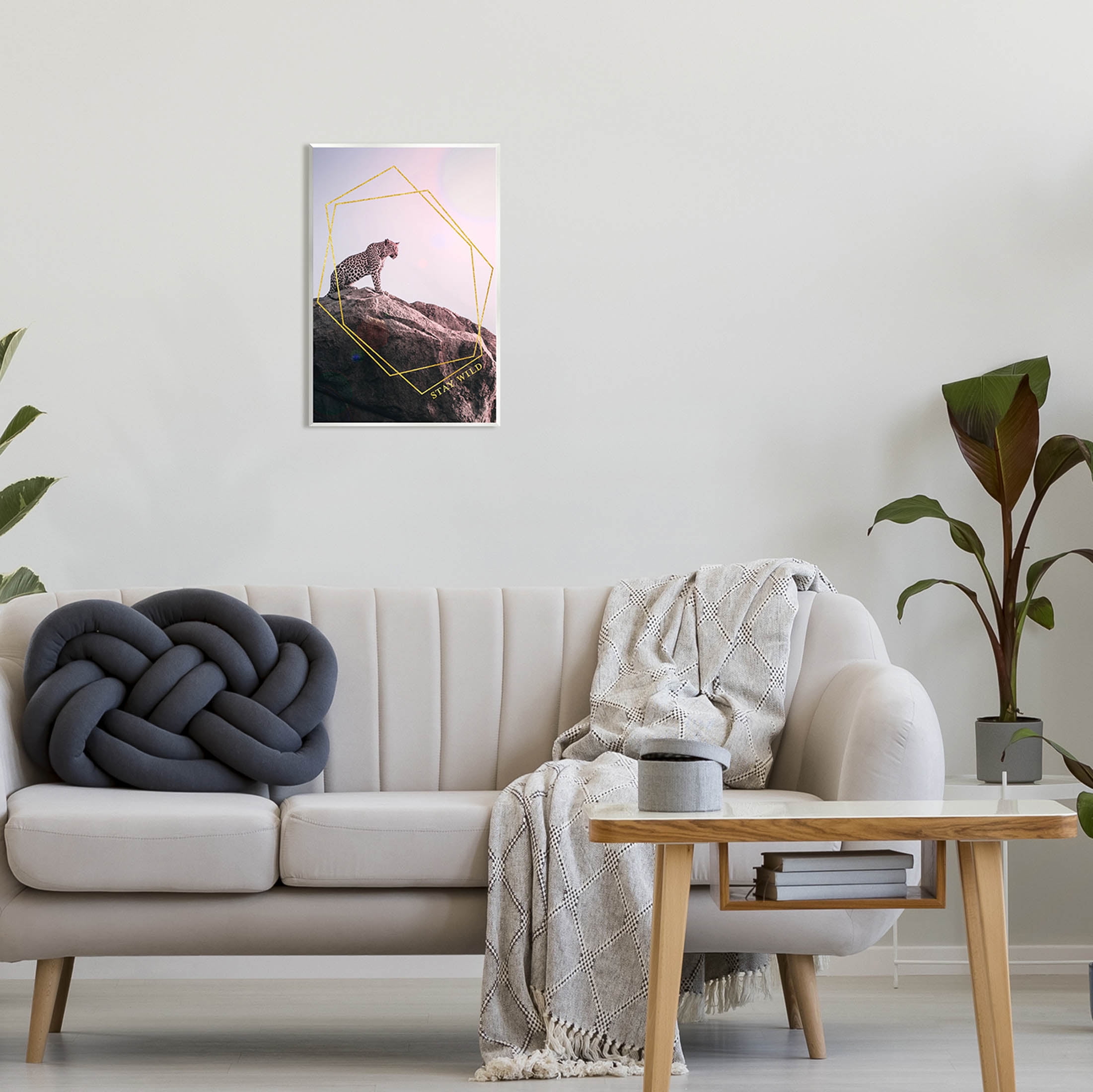 Stupell Industries Stay Wild Glam Leopard Graphic Art Unframed Art Print Wall Art, Design by K. Kaufman