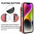 thumbnail image 4 of for iPhone 14 Zipper Wallet Case with Card Holder, Back Flip Folio PU Leather Card Slots Case for Men Women, Magnetic Wireless Charging Shockproof Cover for iPhone 14 6.1", Pink, 4 of 13