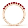 thumbnail image 2 of Angara Natural 0.61 Ct. Ruby Non Eternity Wedding Band in 14K Rose Gold for Women (Ring Size: 4.5), 2 of 12