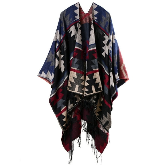 Tejiojio Jackets Clearance Women Winter Knitted Cute Capes Shawl Cardigans Sweater Coat
