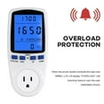 thumbnail image 3 of Electricity Usage Monitor, Plug in Power Watt Voltage Amps Meter with Digital LCD Display, Overload Protection and 7 Display Modes for Energy Saving, Home Energy Consumption Analyzer, 3 of 9