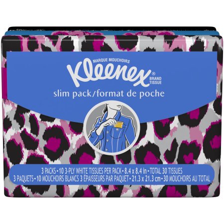 Kleenex Facial Tissues, Wallet Pack, 10 Sheets/Pack, 3 Ct (Pack of 4)
