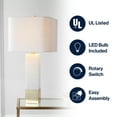 thumbnail image 6 of JONATHAN Y Jeffrey 29" Metal/Marble LED Table Lamp, Brass Gold/White, JYL5009A, 6 of 7