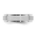 thumbnail image 4 of Finest Gold 14K White Gold Heavy Comfort Fit Brush Satin Fancy Band, Size 11, 4 of 6