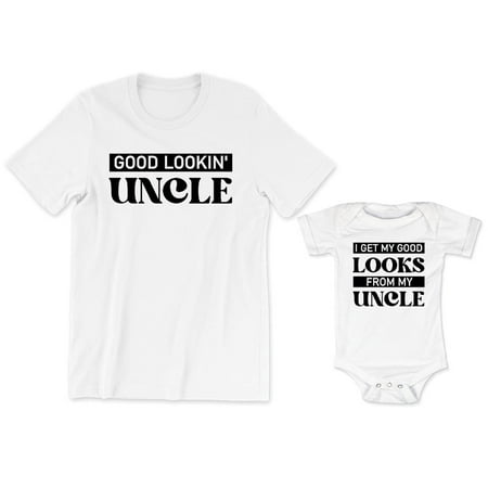 

Good Lookin Uncle Men s Shirt I Get My Good Loooks From My Uncle Baby Bodysuit Kids Toddler Shirt
