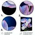 thumbnail image 3 of Designart "Pink Blue Tulips Flowers captivate On Black" Floral Metal Wall Art Prints, 3 of 5