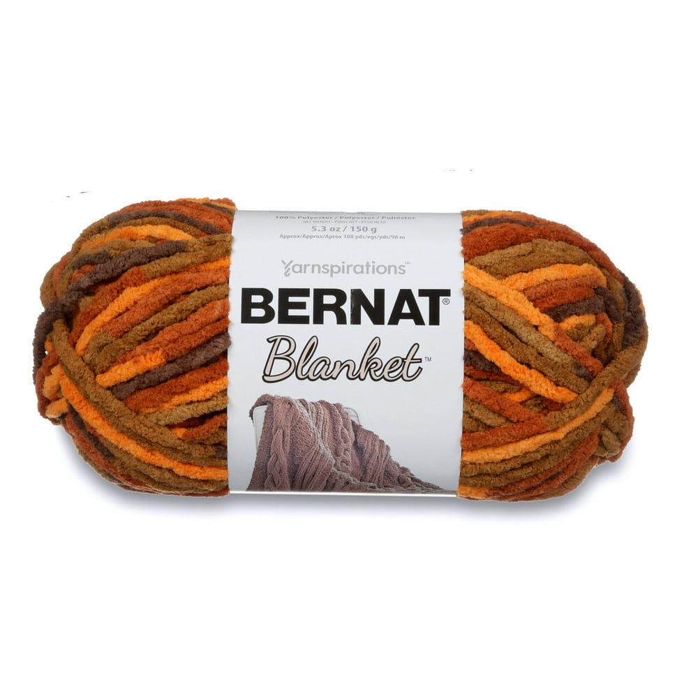 Bernat Blanket Yarn, Fall Leaves, 5.3oz(150g), Super Bulky, Polyester