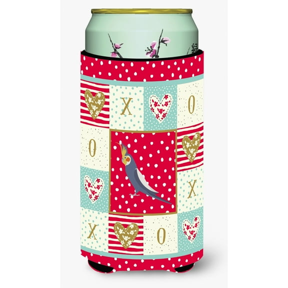 Carolines Treasures CK5521TBC Cockatiel Love Tall Boy Beverage Insulator Hugger  Tall Boy multicolor