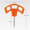 thumbnail image 2 of Yimiti Outdoor Camping Luminous Tent Peg Screw Peg Nail Rope Tree Decking Travel Peg,Orange, 2 of 8