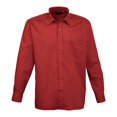 thumbnail image 1 of Premier - Camisa de Popelina de Manga Larga para Hombre (Burdeos), 1 of 1