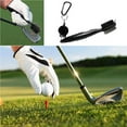 thumbnail image 2 of thinsony 3Pcs Golf Towel and Club Cleaning Brush Kit Divot Repair Tool with Ball Marker Golfer Set Accessories Gray, 2 of 9