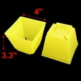 thumbnail image 2 of Plastic Square Flower Plant Pot Saucer Holder Yellow for Balcony 4 x 4 Inch 10pcs, 2 of 4