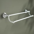 thumbnail image 1 of Cqxid Rack Under $30 55 Cm Total Length White Copper Material White Double Pole Towel Rack Bathroom White Paint Bathroom Hanging Hardware, 1 of 6
