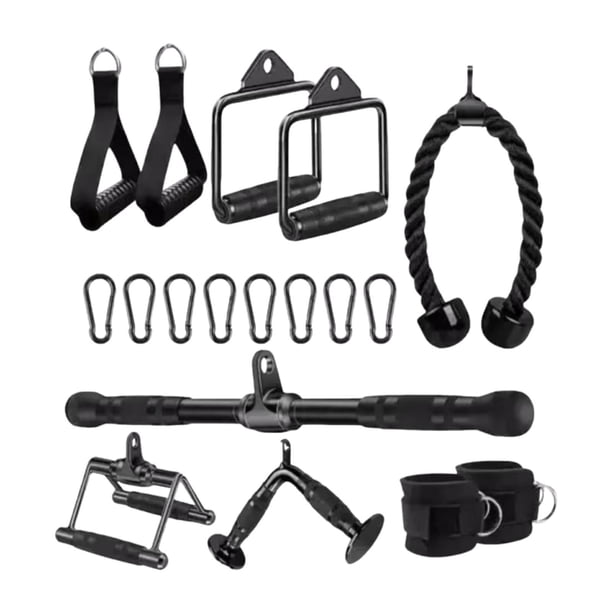 Barra recta con asa para dominadas, barra de entrenamiento de fuerza, color negro, accesorios para remo. Estilo B
