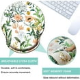 thumbnail image 3 of Mouse Pad with Wrist Support, Ergonomic Mouse Pad with Memory Foam Wrist Rest Cushion, Non-Slip Rubber Base Gaming Mice Pad for Home Office Computer Laptop, Flower White, 3 of 14