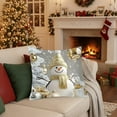 thumbnail image 4 of HCBY Christmas Reindeer Throw Pillow Cover, Xmas Tree, Snowflakes, Merry Christmas Decorations, Snowman, Santa Claus Pillowcase for Farmhouse Home Holiday Decor(Gold#1,17.7"x17.7"), 4 of 6