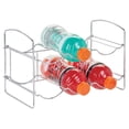 thumbnail image 6 of mDesign Metal Water Bottle Organizer - Collapsible 6-Bottle Holder - Chrome, 6 of 8