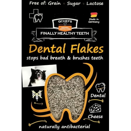 QCHEFS Dental Flakes for Dogs – One Month Supply* - Food Topper - After Meal Licking Treat, Oral Health Snack with Amino Acids.