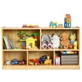 thumbnail image 2 of Gymax Kids 2-Shelf Wood Bookcase Organizer 5-Cube Storage Cabinet Natural, 2 of 10
