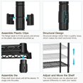 thumbnail image 7 of Black Rack With Grey Cover Metal Garment Clothes Rack, 7 of 7