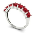 thumbnail image 2 of 1.75 ctw Wedding Band for Women - 14K White Gold Simulated Ruby Stackable Eternity Ring, 2 of 6