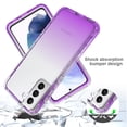 thumbnail image 4 of Mantto Samsung S21 Ultra Case, 360 Full Body Protection Soft Silicone Rubber PC + TPU Front & Back Shockproof Bumper Gradient Rubber Phone Case for Samsung Galaxy S21 Ultra - Purple, 4 of 8