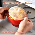 thumbnail image 5 of Oven-Safe Silicone Popcorn Maker - Heat-Resistant Silicone Popcorn Bowl, Ventilated Lid & Collapsible Design, Food-Grade & Microwave Safe, Suitable for Snacks, Popcorn & Portable Storage, 1pc, 5 of 5