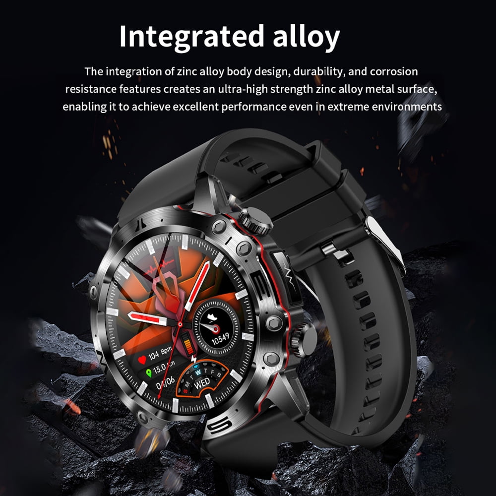 YOUJI ET482 Smartwatch – Smart Outdoor Sports Watch with 1.43" HD Display, Bluetooth Calling & Body Temperature Sensor.
