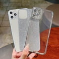 thumbnail image 3 of Compatible with iPhone 11 Pro Max Case for Women Girls, Glitter Luxury Cute Flexible Plating, Shockproof Full Camera Lens Protective Phone Cases for iPhone 11 Pro Max Cute 6.5''- Silver, 3 of 12