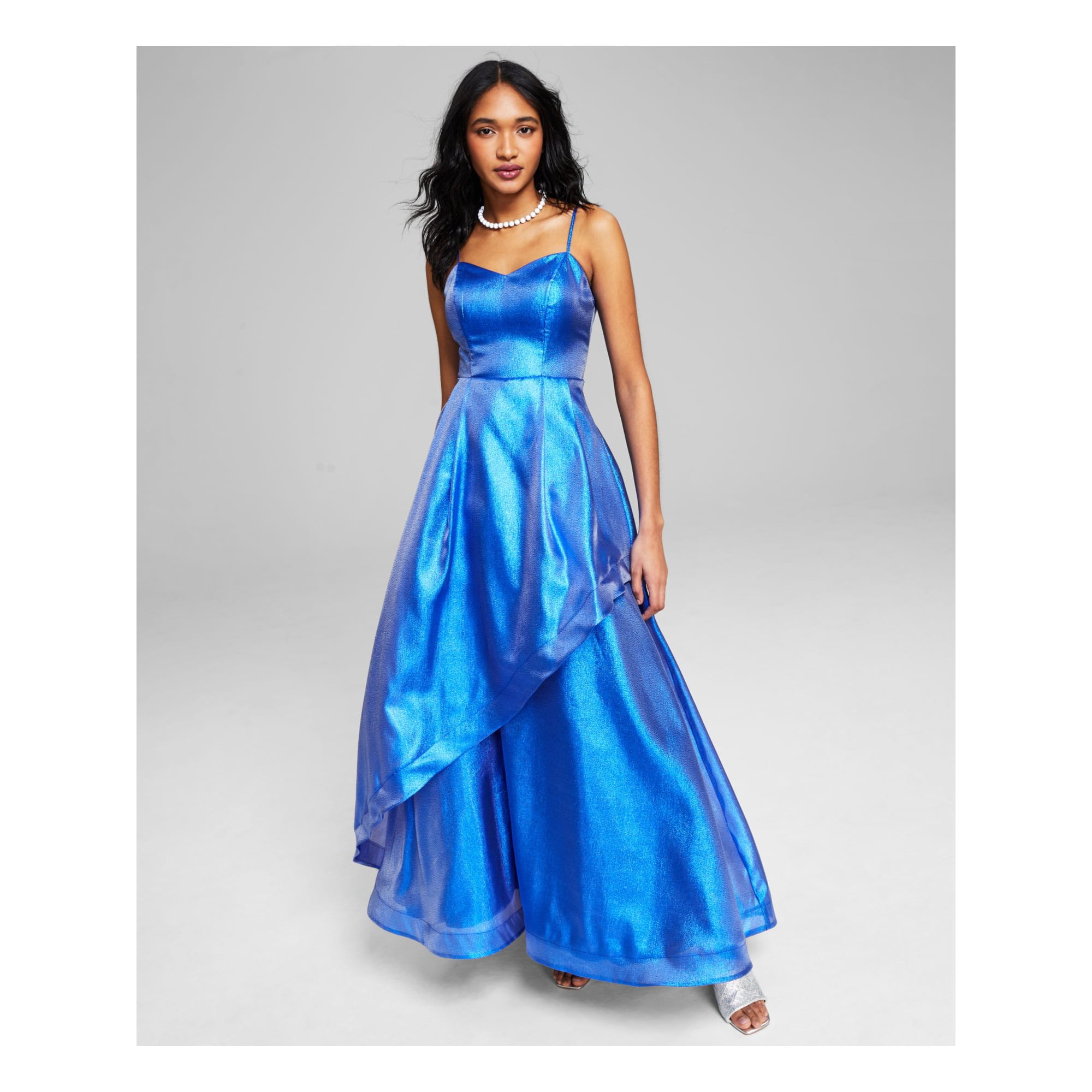 Blue sweetheart neckline dress online