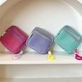thumbnail image 3 of Dopamine Color Mesh Cosmetic Bag, Portable & Fashionable, Large Capacity Makeup Organizer for Women, Travel-Friendly, Multiple Colors Available, 3 of 7