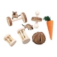 thumbnail image 6 of Hamster Chew Toys, Natural Wooden Rats Chinchillas Toys Accessories Care Molar Toys Suitable for Rabbits Gerbils Small Rodent Pets - 6pcs A, 6 of 7