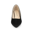 thumbnail image 6 of BLISSFUL STEP Women's Pointed Toe Slip on Wedge Heel Pumps, 6 of 7