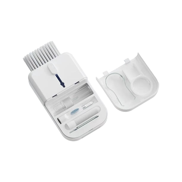 WAITLOVER Bolígrafo de limpieza de auriculares de plástico, kit 11 en 1 para limpieza de auriculares y teclados, blanco