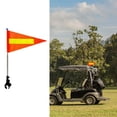 thumbnail image 1 of Kit de mástil para bandera de carrito de golf con reflectantes, soporte para bandera nocturna de alta visibilidad, accesorio para clubes, yates, Tapa azul 22x43cm, 1 of 6