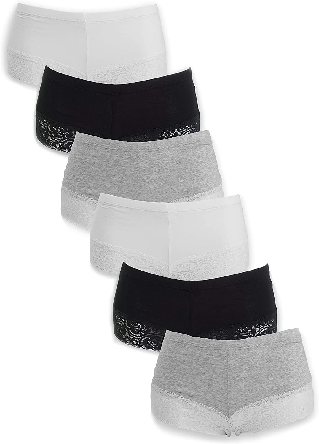 BOYSHORTS SHORTIE SHORT Sports 6 OR 12 Panties Undies 95% COTTON Gifts 8413 S-XL 