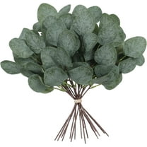 24PCS Artificial Eucalyptus Leaves Greenery Stems Fake Silk Eucalyptus Leaf for Home Party Wedding Decor