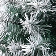 thumbnail image 4 of Zimtown 7 FT Artificial Christmas Tree, Metal Stand Xmas Tree Decoration, White Flocked, 4 of 7