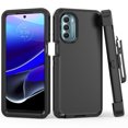 thumbnail image 5 of NIFFPD Moto G Stylus 5G 2022 Case with Screen Protector Full Body Shockproof Phone Cover with Belt-Clip Holster Black, 5 of 7