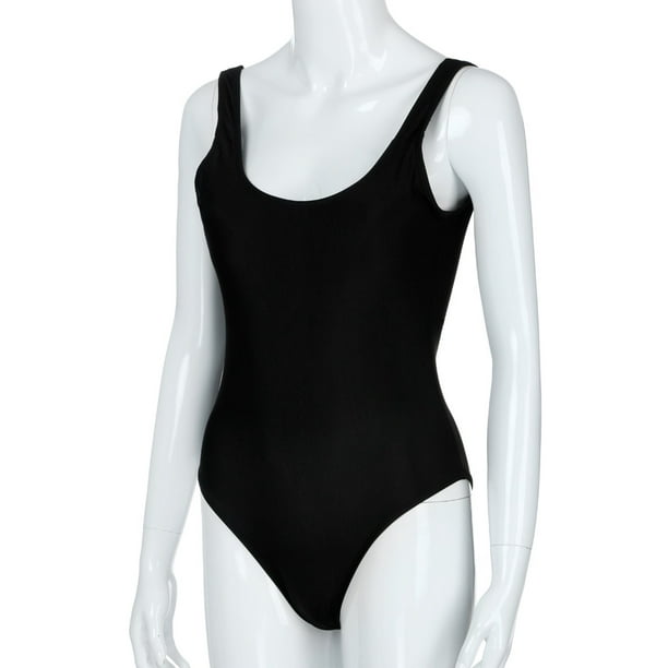 RKSTN Women One Piece Swimwear Retro Elastic Swimwear High Cut Low Back  Bathing Suits 