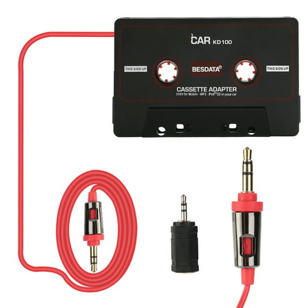 TKOOFN 3.5mm Car Audio Tape Cassette Adapter for iPhone iPad iPod MP3 MP4 Player CD Radio