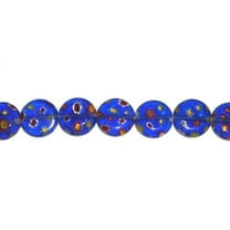 8mm Blue Millefiori Glass Coin Beads Genuine Gemstone Natural Jewelry Making