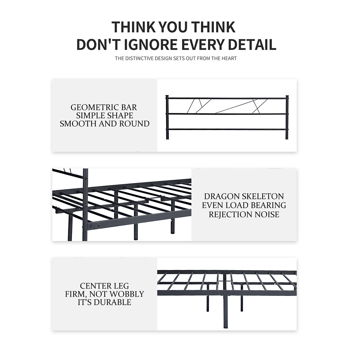 Private Jungle 77.5"*57.4" Full Size Single Metal Bed Frame, Platform Bed For Adult And Children Used In Bedroom Or Dormitory, Black Private Jungle 77.5"*57.4" Full Size Single Metal Bed Frame, Platform Bed For Adult And Children Used In Bedroom Or Dormitory, Black