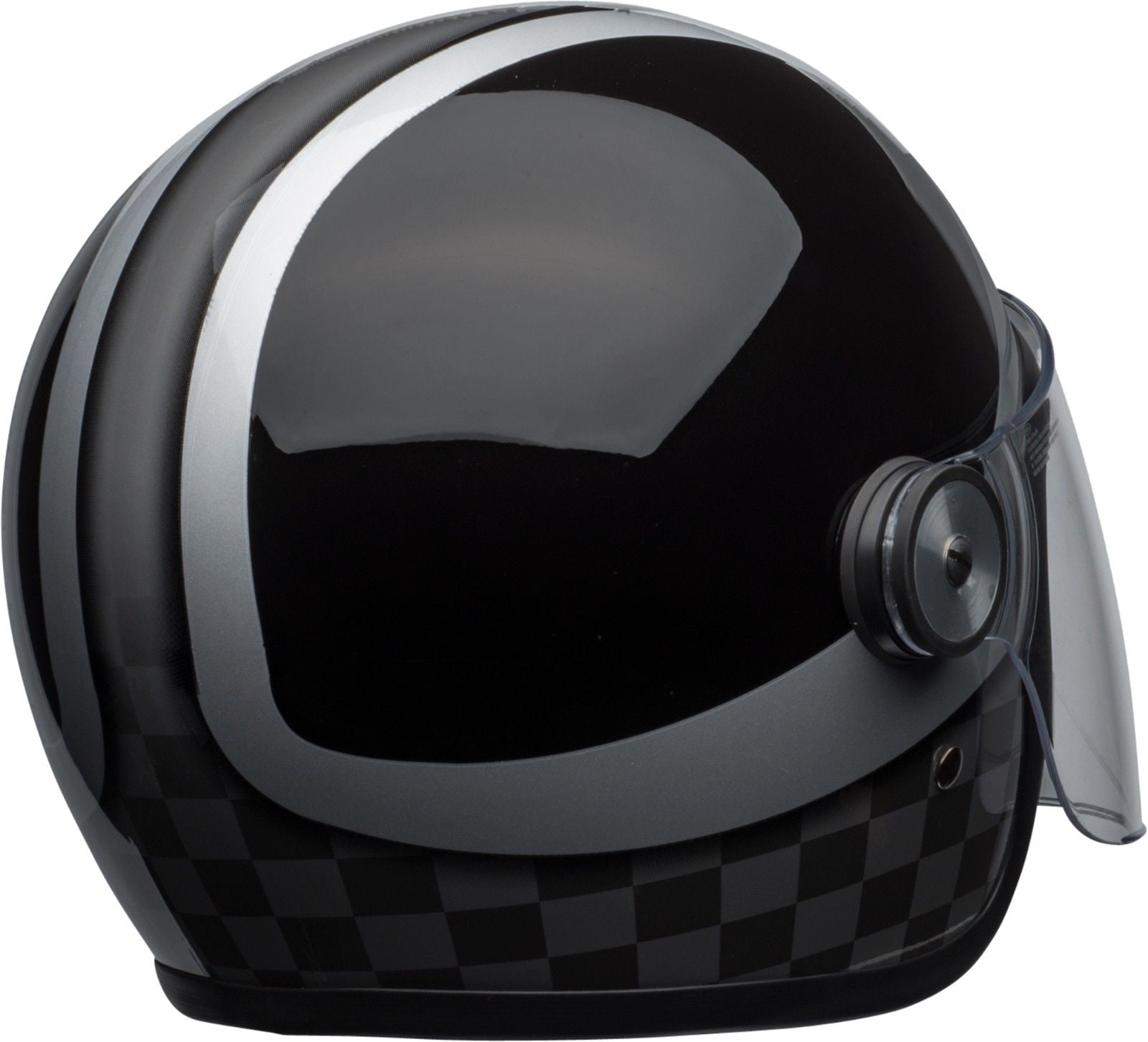 Checks Black Bell Riot Motorcycle Helmet All Sizes Silver 