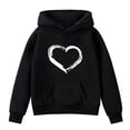 thumbnail image 4 of Byoo Hoodie Sweatshirts for Toddler Girl Oversise Heart Graphic Long Sleeve Hoody Top Cute Sweatshirt for Kids,4-5T, 4 of 4