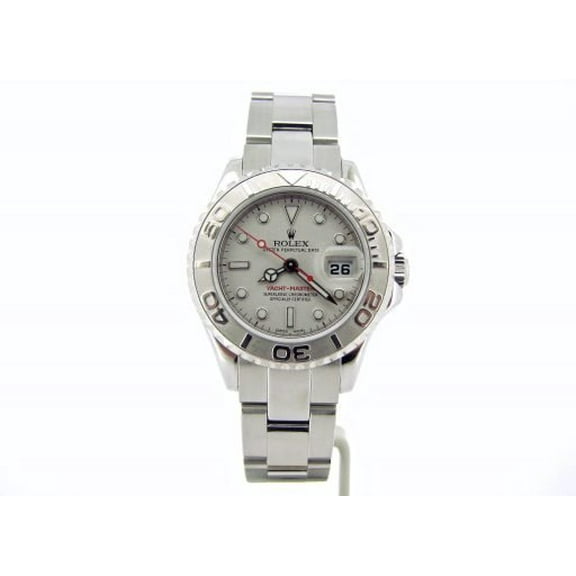 Pre-Owned Ladies Rolex Steel and Platinum Yacht-Master Watch 169622