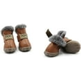 thumbnail image 2 of 4 Uds Botas cálidas de invierno para perros pequeños Oso de fresa negro XL antideslizantes, 2 of 5