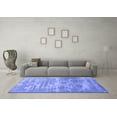 thumbnail image 3 of Ahgly Company Machine Washable Indoor Rectangle Oriental Blue Industrial Area Rugs, 4' x 6', 3 of 4